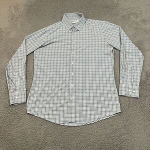 Mizzen+Main Blue and White Checkered Casual Button Down Shirt